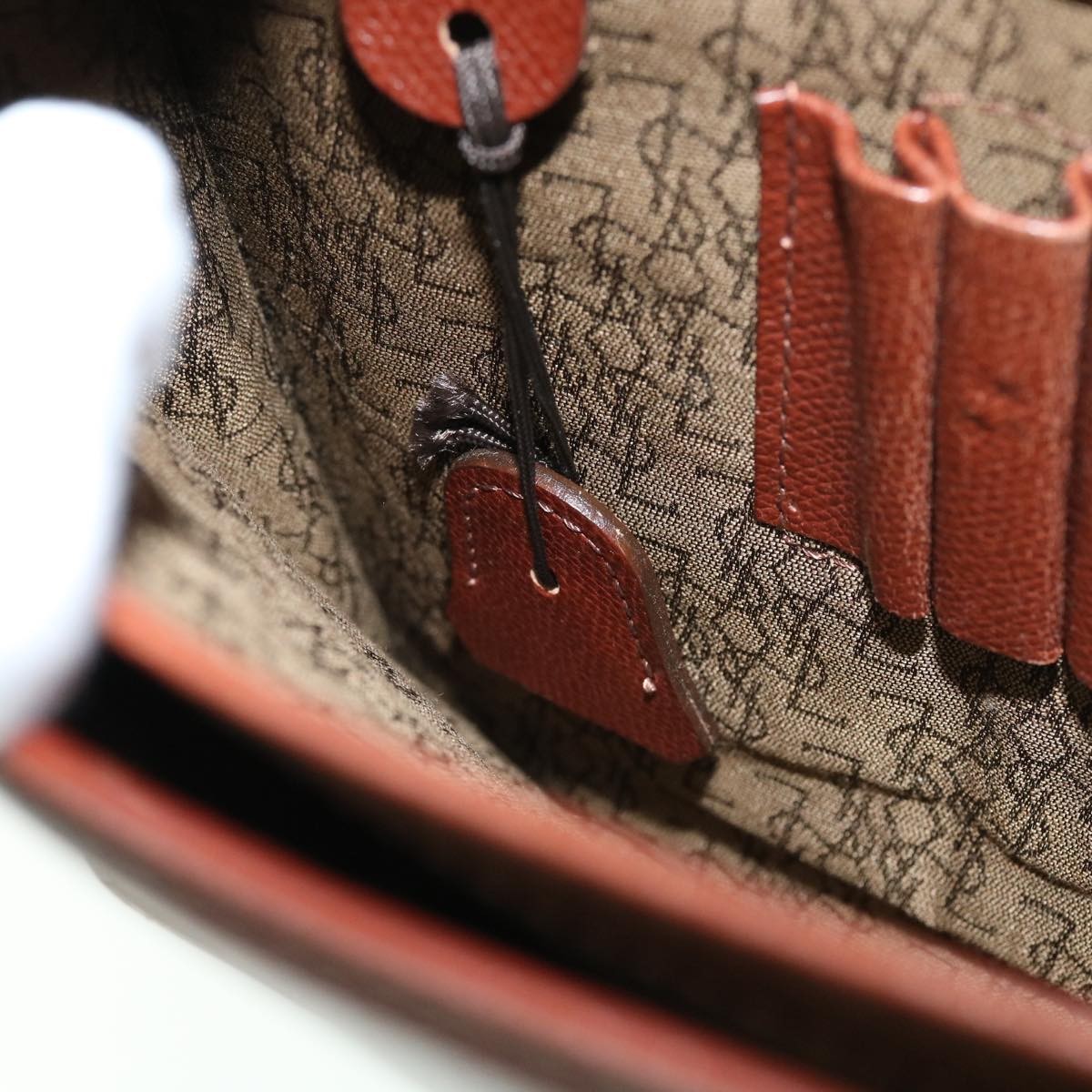 Saint Laurent Vintage Flap Document Holder Leather, BROWN, LEATHER, Briefcase