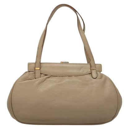 Celine Handbag Leather, BEIGE, LEATHER, Handbag