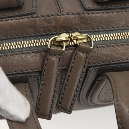 Givenchy Nightingale Satchel Leather, GRAY, LEATHER, Handbag