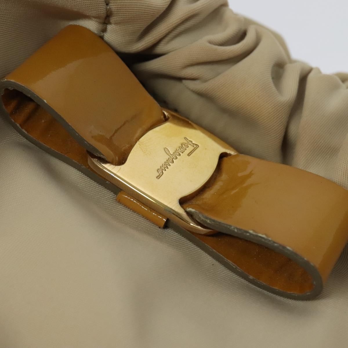 Salvatore Ferragamo Vala Handbag Nylon, BEIGE, NYLON, Handbag