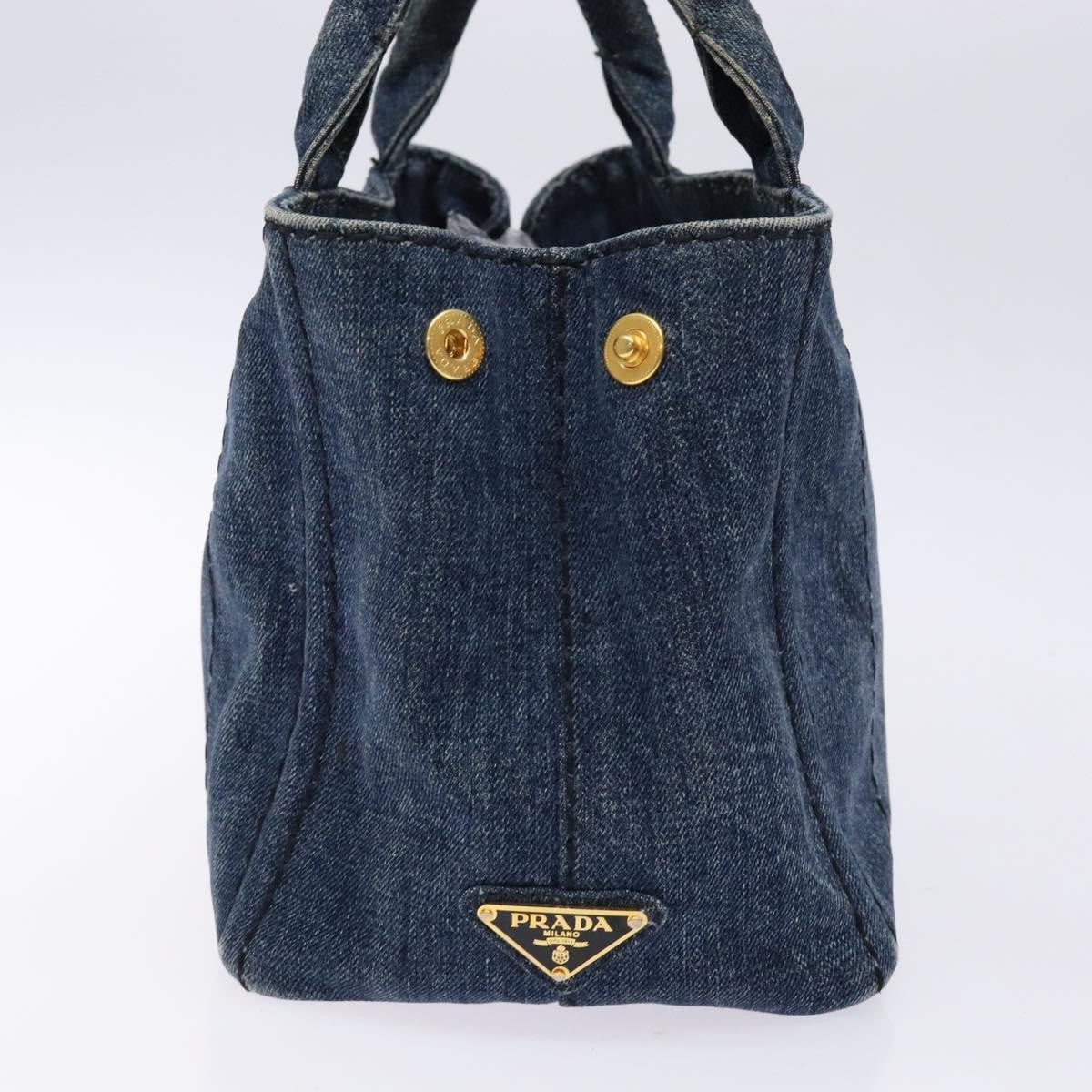 Prada Canapa Convertible Tote Denim, BLUE, DENIM_JEANS, Tote bag