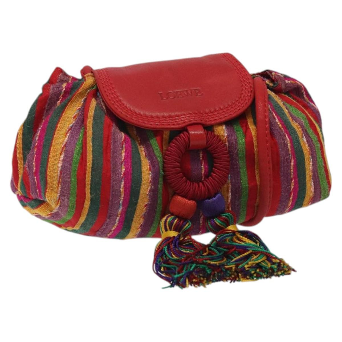 Loewe Vintage Crossbody Cotton, RED, COTTON, Shoulder bag