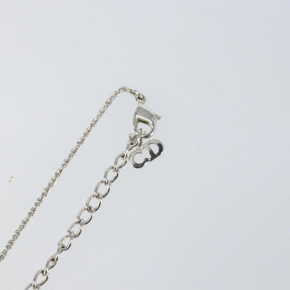 Christian Dior D logo Pendant Necklace Metal, SILVER, METAL, Necklace