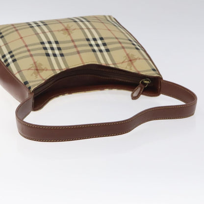 Burberry Shoulder Bag Nova Check Canvas, BEIGE, PVC, Shoulder bag