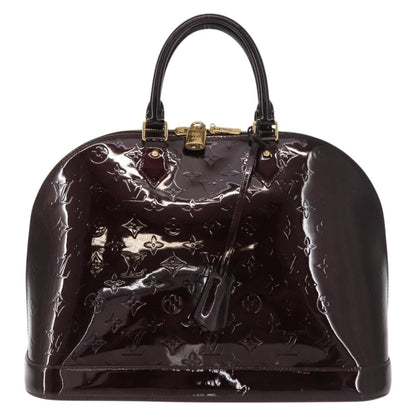 Louis Vuitton Alma Handbag Monogram Vernis, PURPLE, PATENT_LEATHER, Handbag