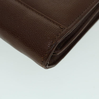 Saint Laurent Vintage Flap Document Holder Leather, BROWN, LEATHER, Briefcase