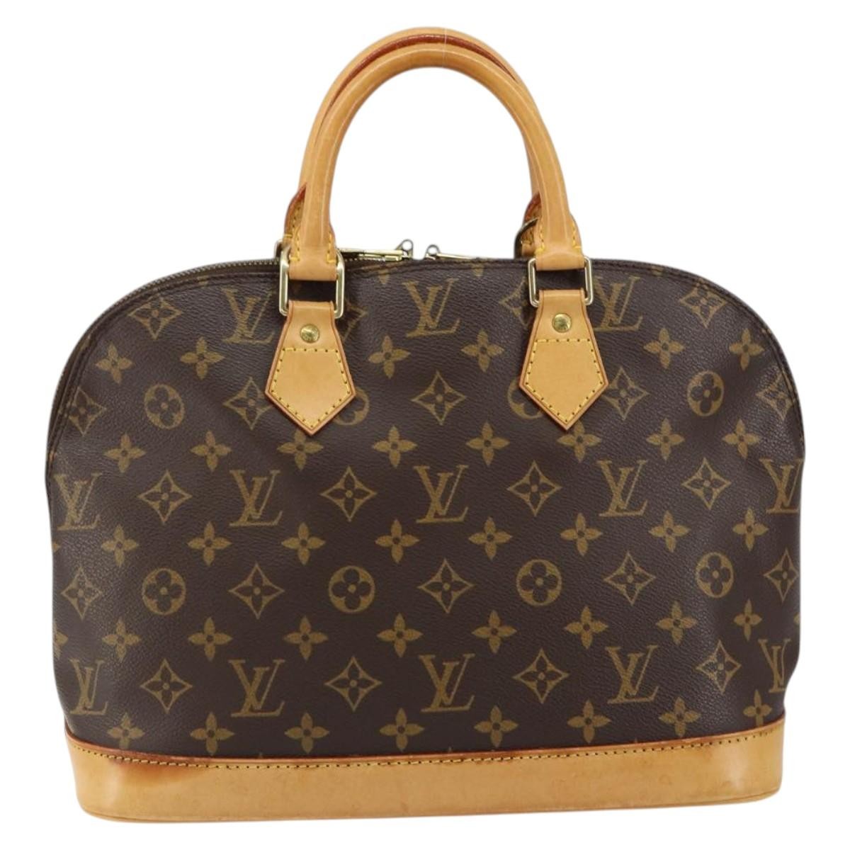Louis Vuitton Alma Handbag Monogram Canvas, BROWN, CANVAS, Handbag