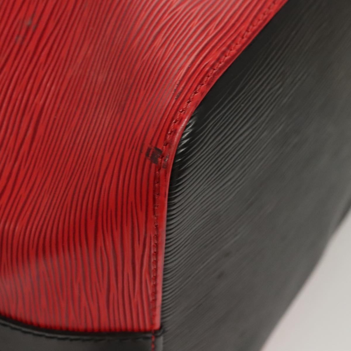 Louis Vuitton Petit Noe Handbag Two Tone Epi Leather, RED, LEATHER, Handbag