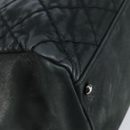 Chanel CC Charm Tote Quilted Iridescent Calfskin, GREEN, LEATHER, Tote bag