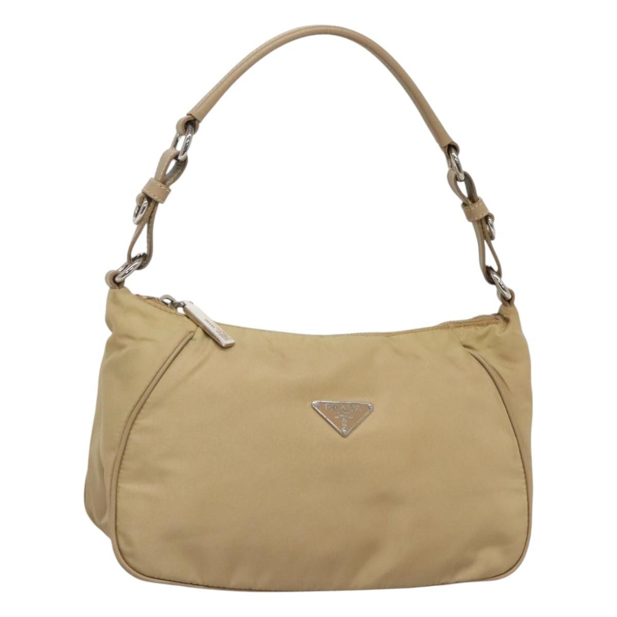 Prada Hobo Tessuto, BEIGE, NYLON, Shoulder bag