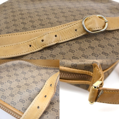 Gucci Vintage Shoulder Bag GG Coated Canvas, BROWN, PVC, Shoulder bag