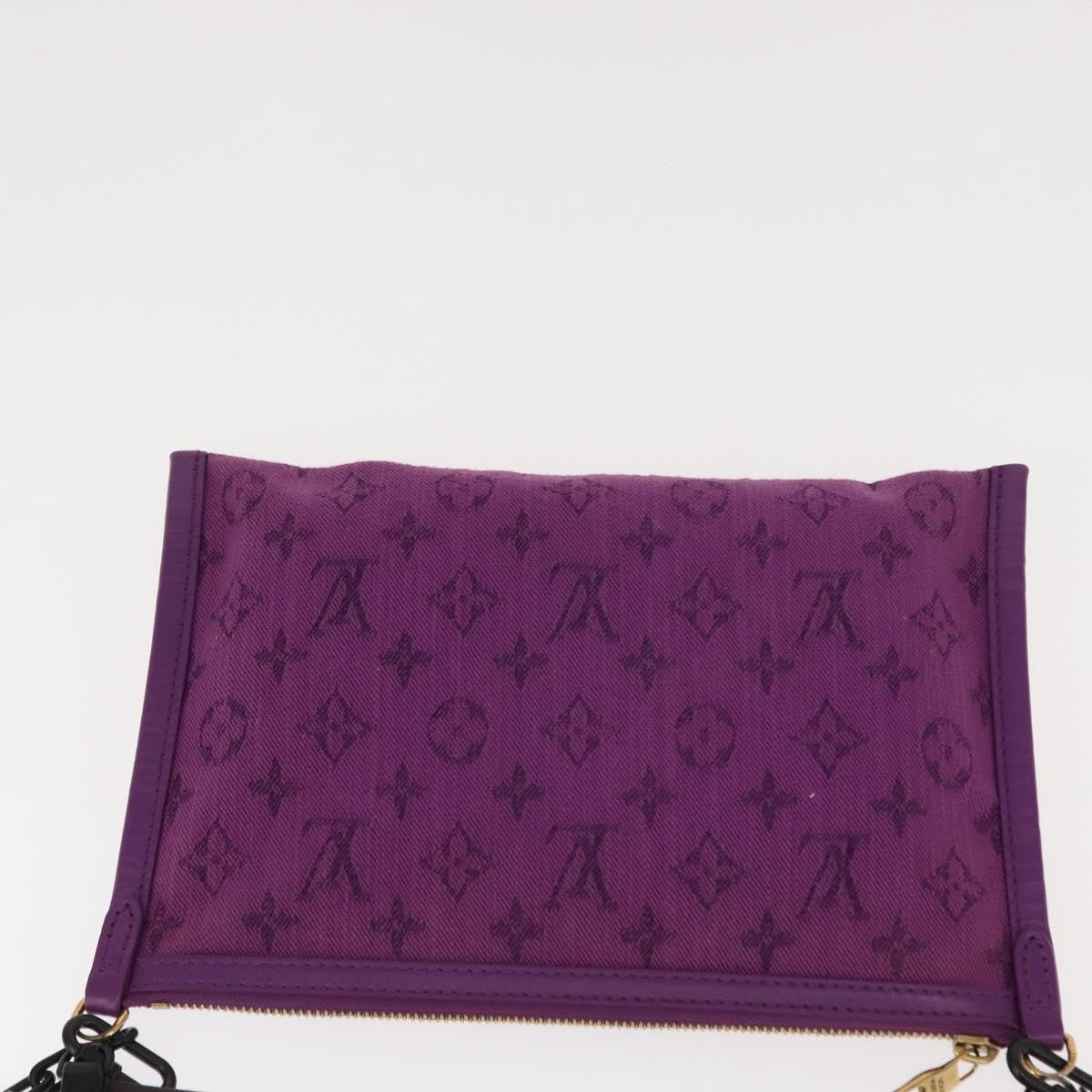 Louis Vuitton Double Flat Messenger Bag Limited Edition Logo Story Monogram Canvas and Denim, MULTICOLOUR, CANVAS, Shoulder bag