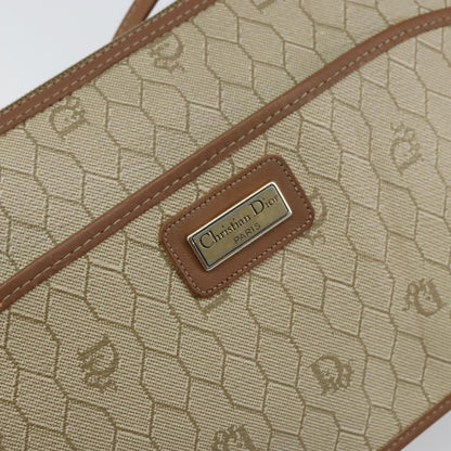 Christian Dior Vintage Honeycomb Shoulder Bag Canvas, BEIGE, CANVAS, Shoulder bag