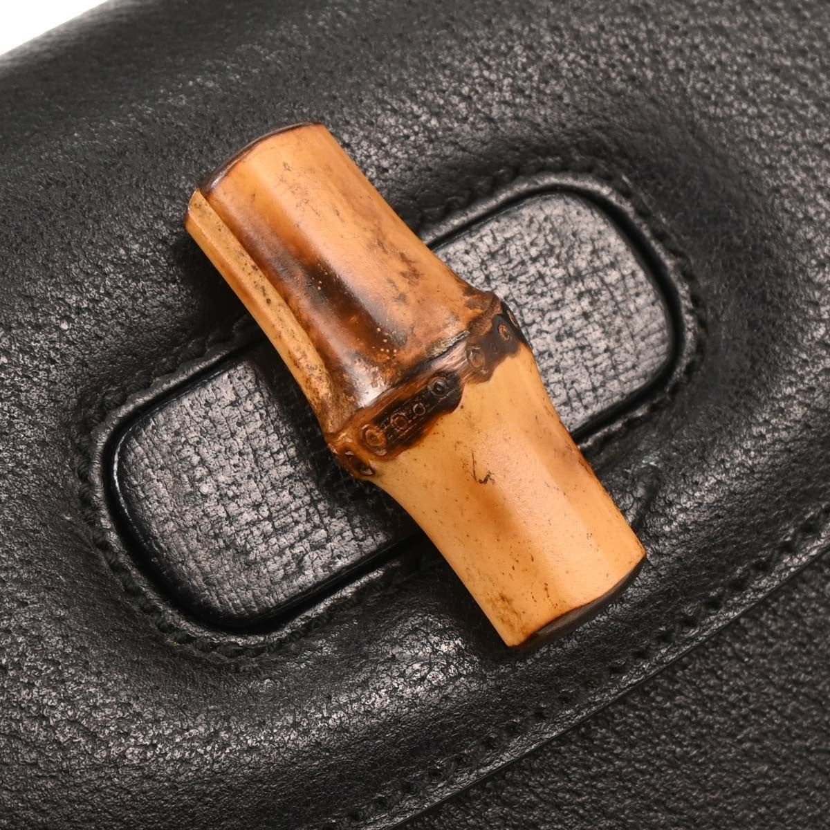 Gucci Vintage Convertible Top Handle Bag Leather, BLACK, LEATHER, Handbag