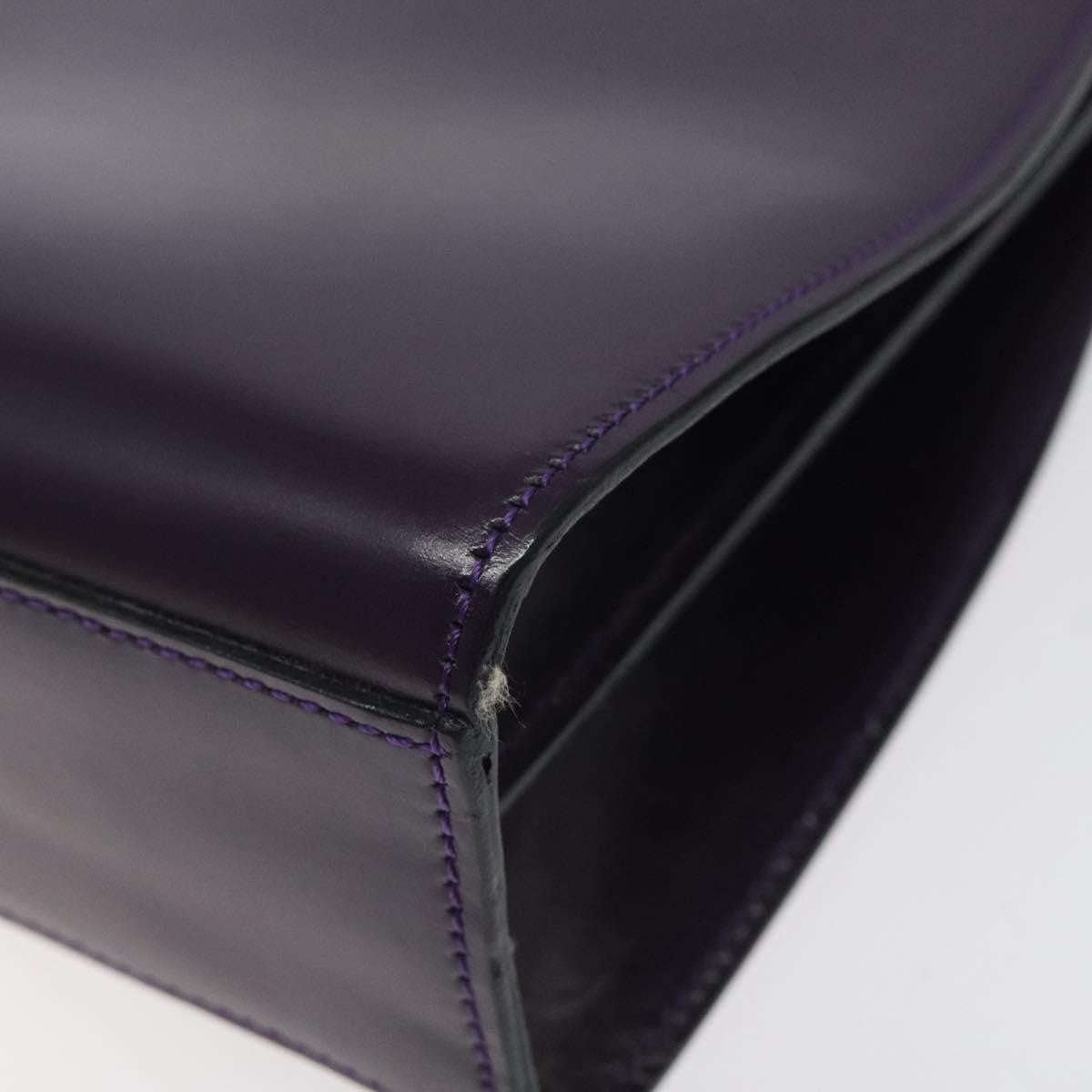 Celine Gancini Handbag Leather, PURPLE, LEATHER, Handbag