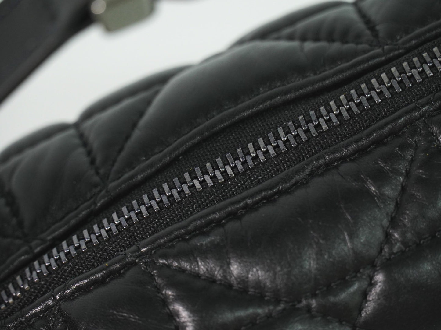 Christian Dior DiorTravel Nomad Pouch Macrocannage Quilt Calfskin, Black, Leather, Clutch