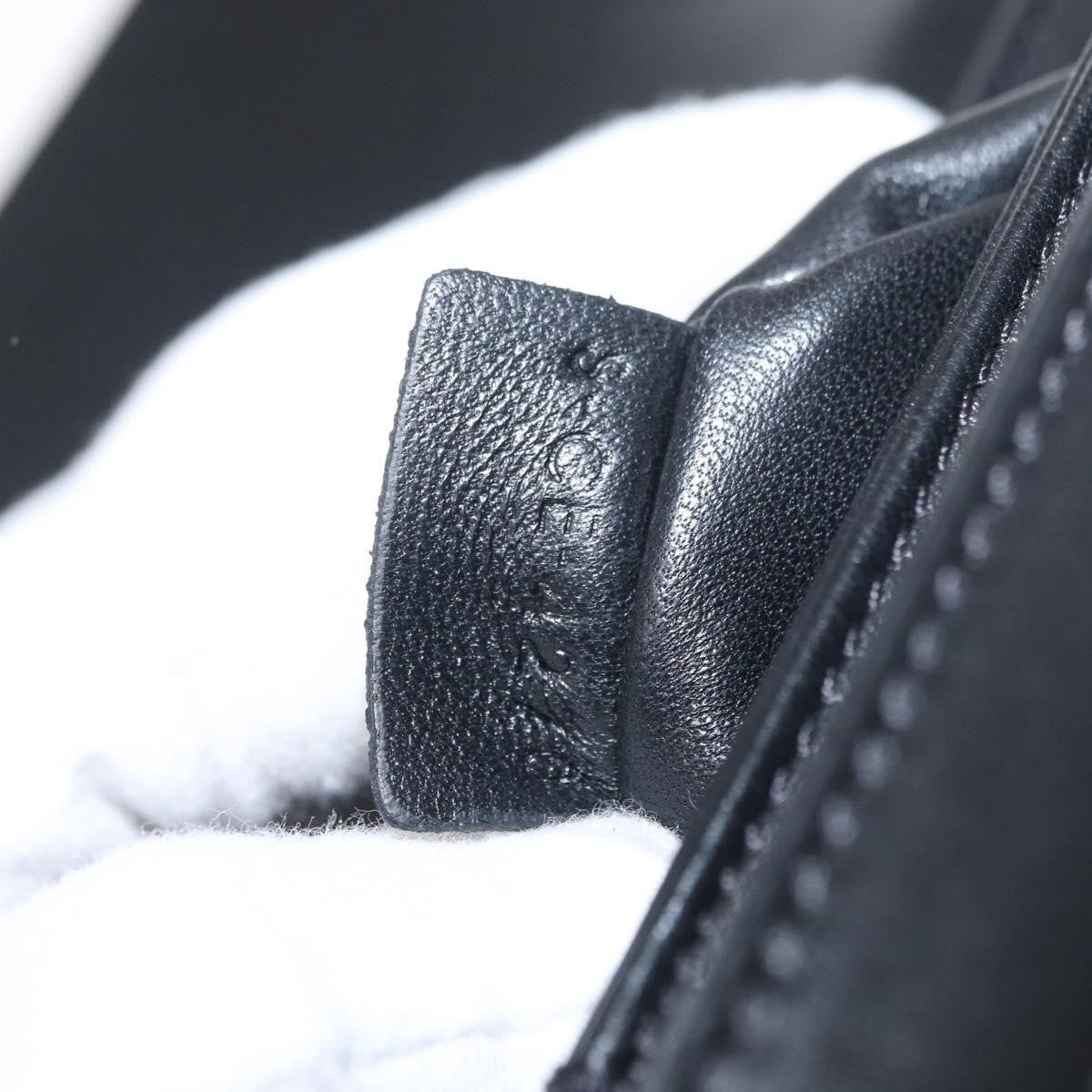 Celine Triomphe Shoulder Bag Canvas with Leather, BLACK, LEATHER, Shoulder bag