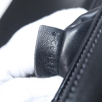 Celine Triomphe Shoulder Bag Canvas with Leather, BLACK, LEATHER, Shoulder bag