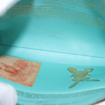 Louis Vuitton Pochette Clutch Limited Edition Jeff Koons Da Vinci Print Canvas, GREEN, PVC, Clutche & pouche