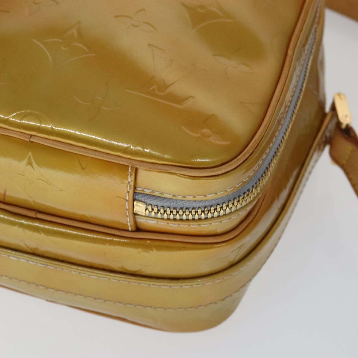 Louis Vuitton Wooster Handbag Monogram Vernis, YELLOW, PATENT_LEATHER, Handbag