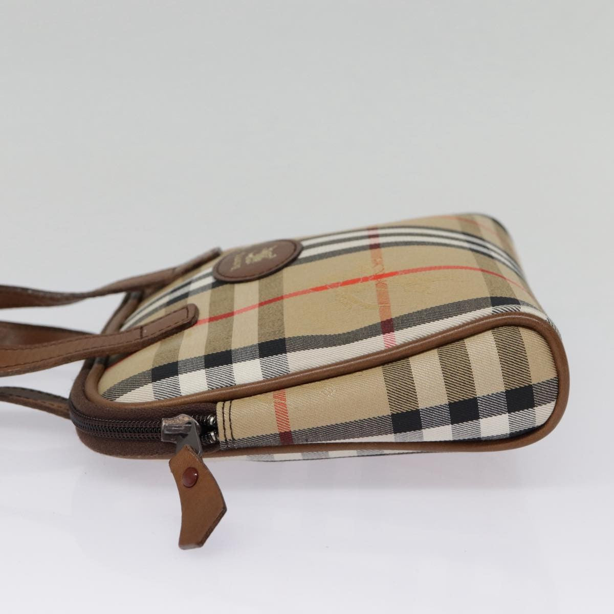 Burberry Nova Check Bowling Bag Canvas, BEIGE, CANVAS, Handbag