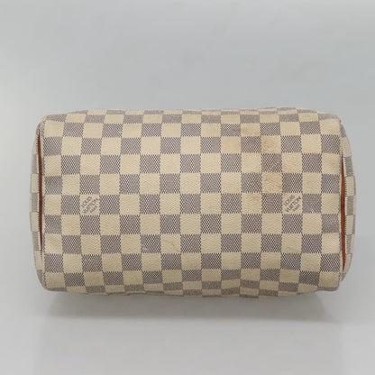 Louis Vuitton Speedy Handbag Damier, WHITE, CANVAS, Handbag