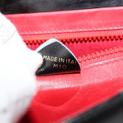 Celine Envelope Shoulder Bag Leather, BLACK, LEATHER, Shoulder bag