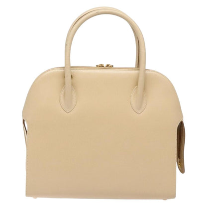 Salvatore Ferragamo Convertible Dome Gancini Leather, BEIGE, LEATHER, Handbag