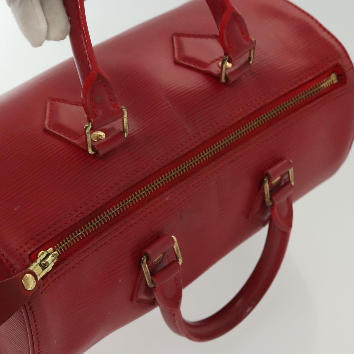 Louis Vuitton Speedy Handbag Epi Leather, RED, LEATHER, Handbag