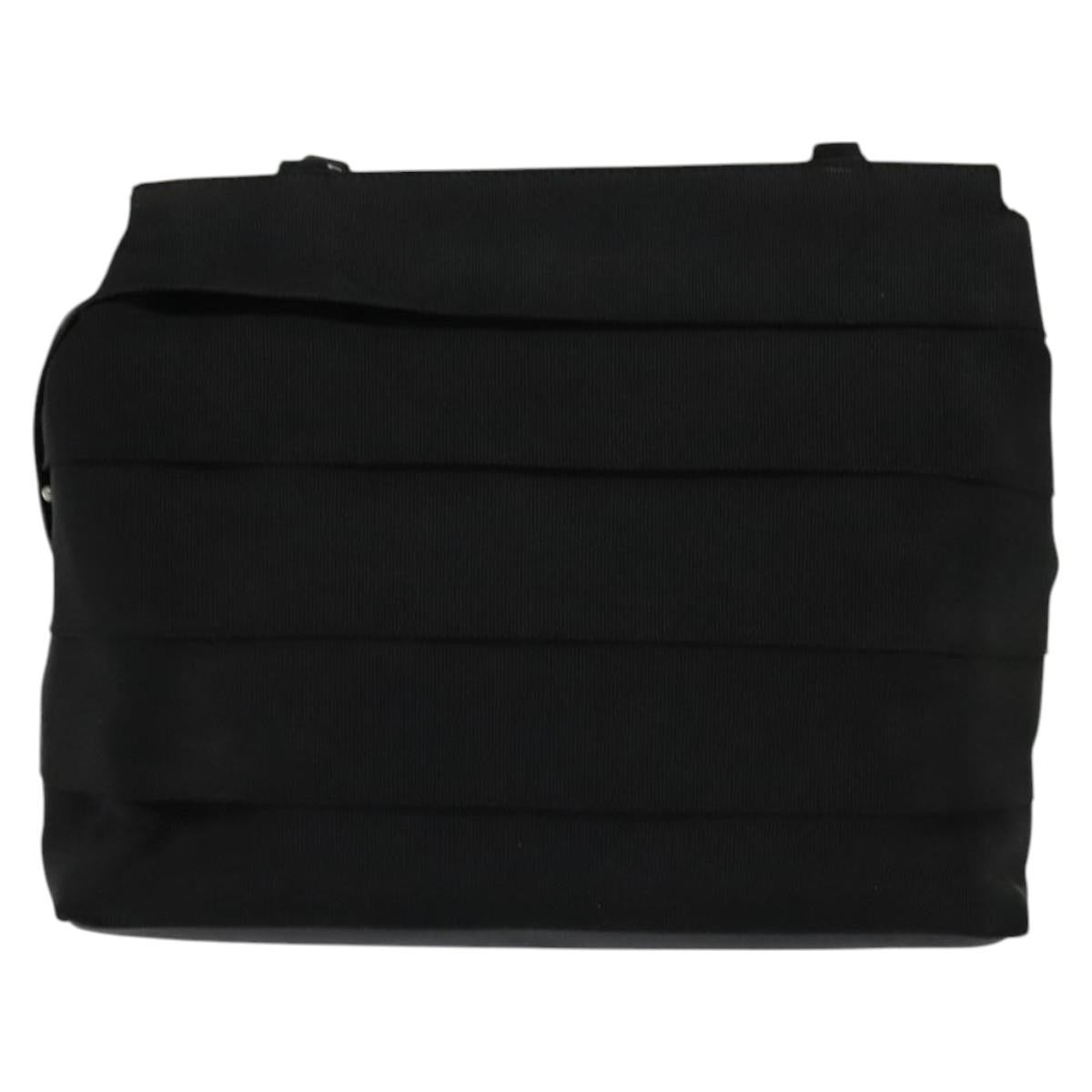 Salvatore Ferragamo Vala Shoulder Bag Canvas, BLACK, CANVAS, Shoulder bag