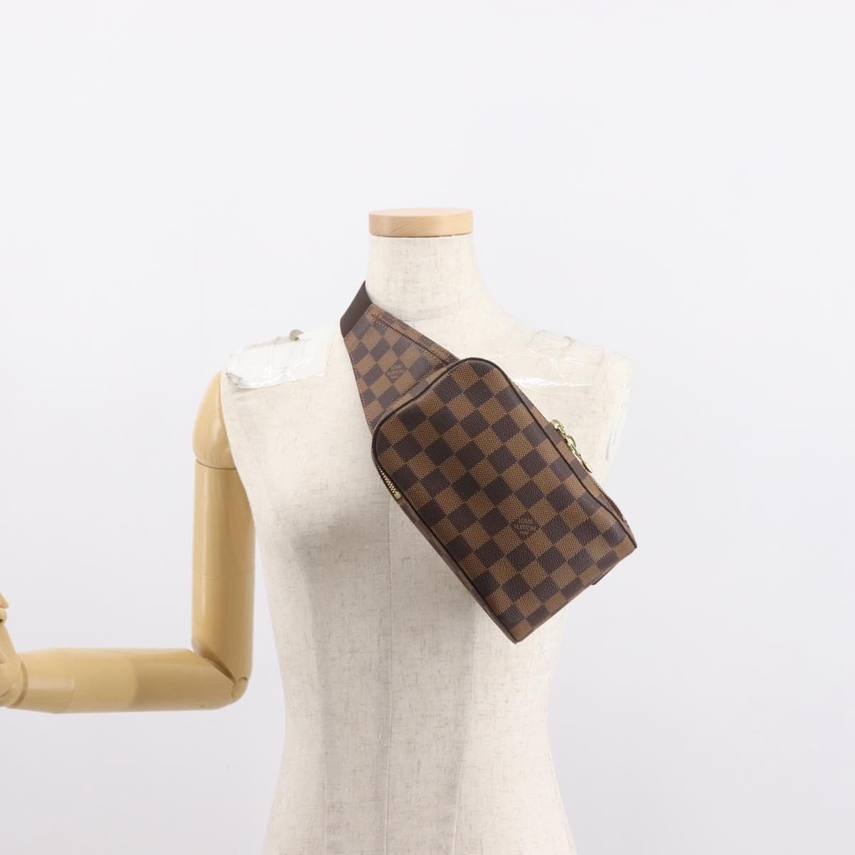 Louis Vuitton Geronimos Waist Bag Damier, BROWN, CANVAS, Shoulder bag
