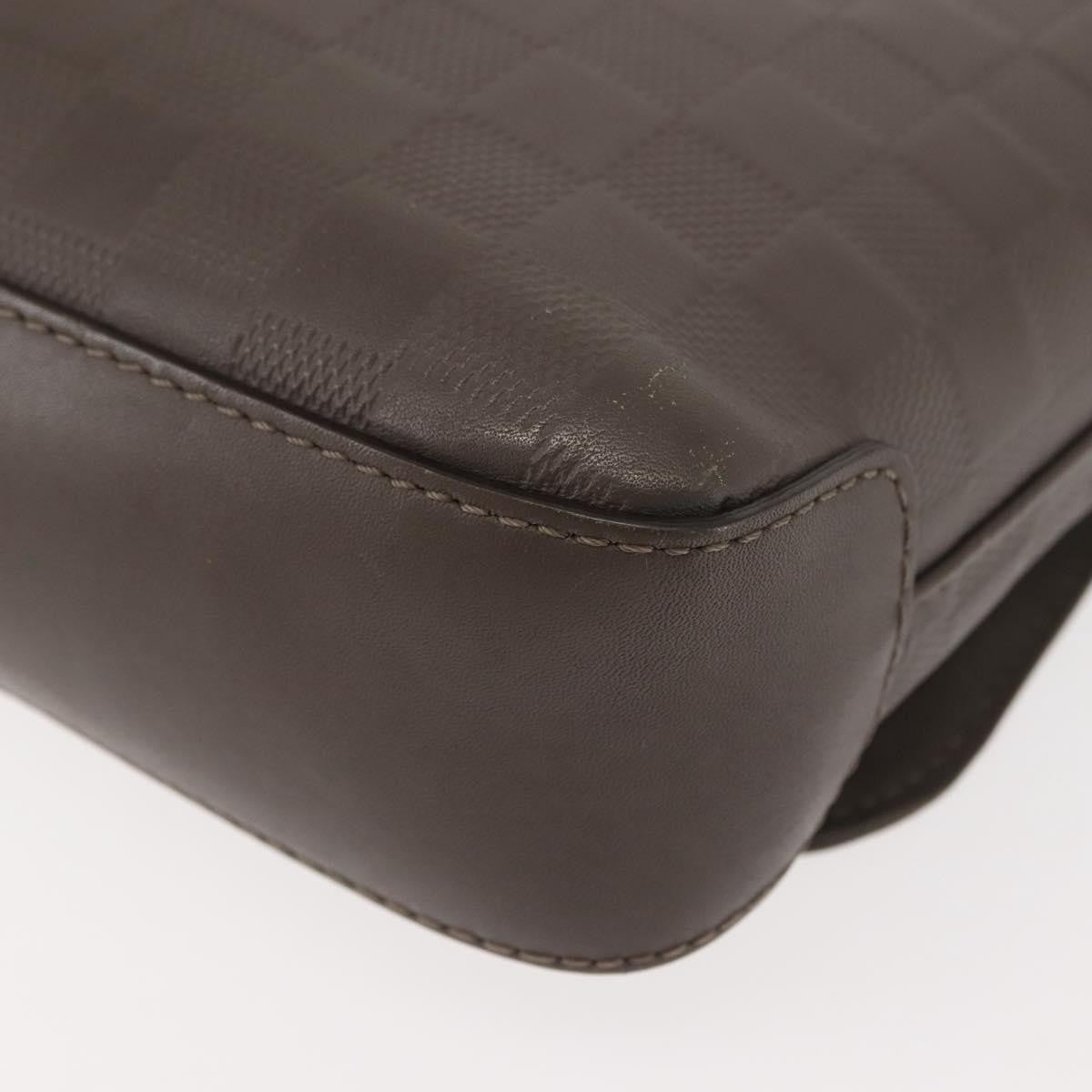 Louis Vuitton District Messenger Bag Damier Infini Leather, GRAY, LEATHER, Shoulder bag