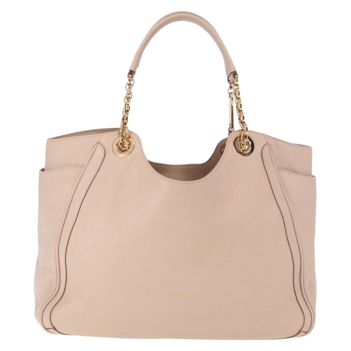 Salvatore Ferragamo Betulla Chain Tote Leather, PINK, LEATHER, Tote bag