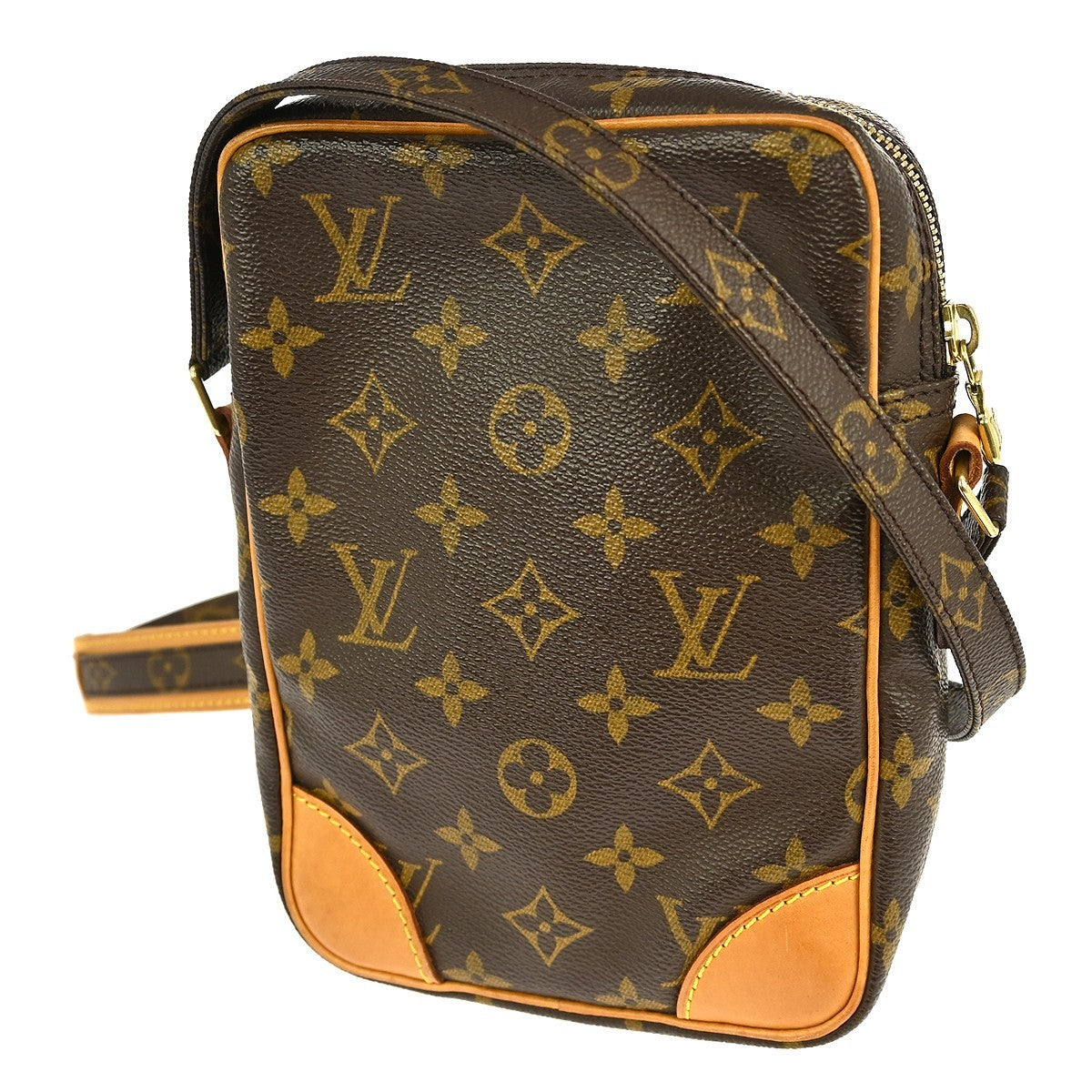 Louis Vuitton Danube Handbag Monogram Canvas, BROWN, CANVAS, Shoulder bag