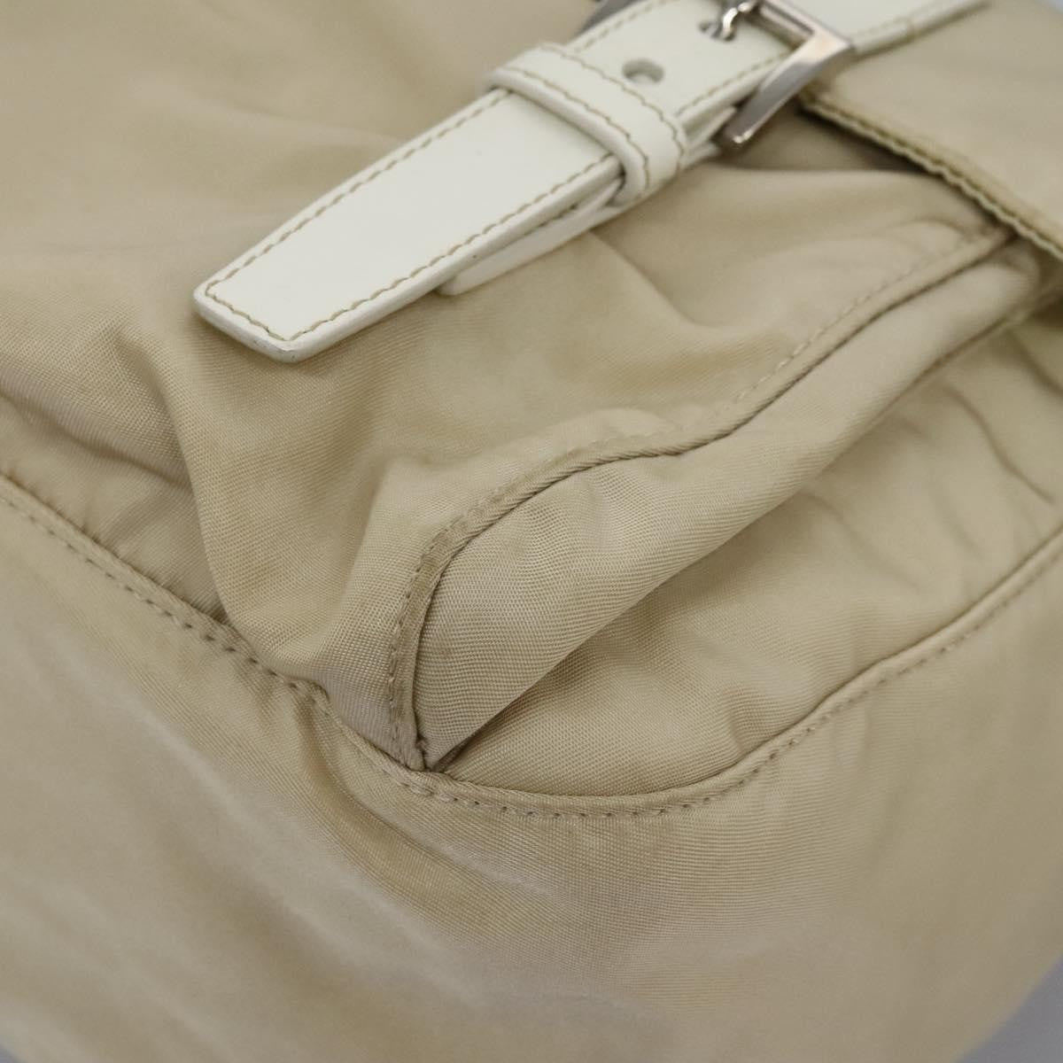 Prada Double Buckle Flap Messenger Bag Tessuto, BEIGE, NYLON, Shoulder bag