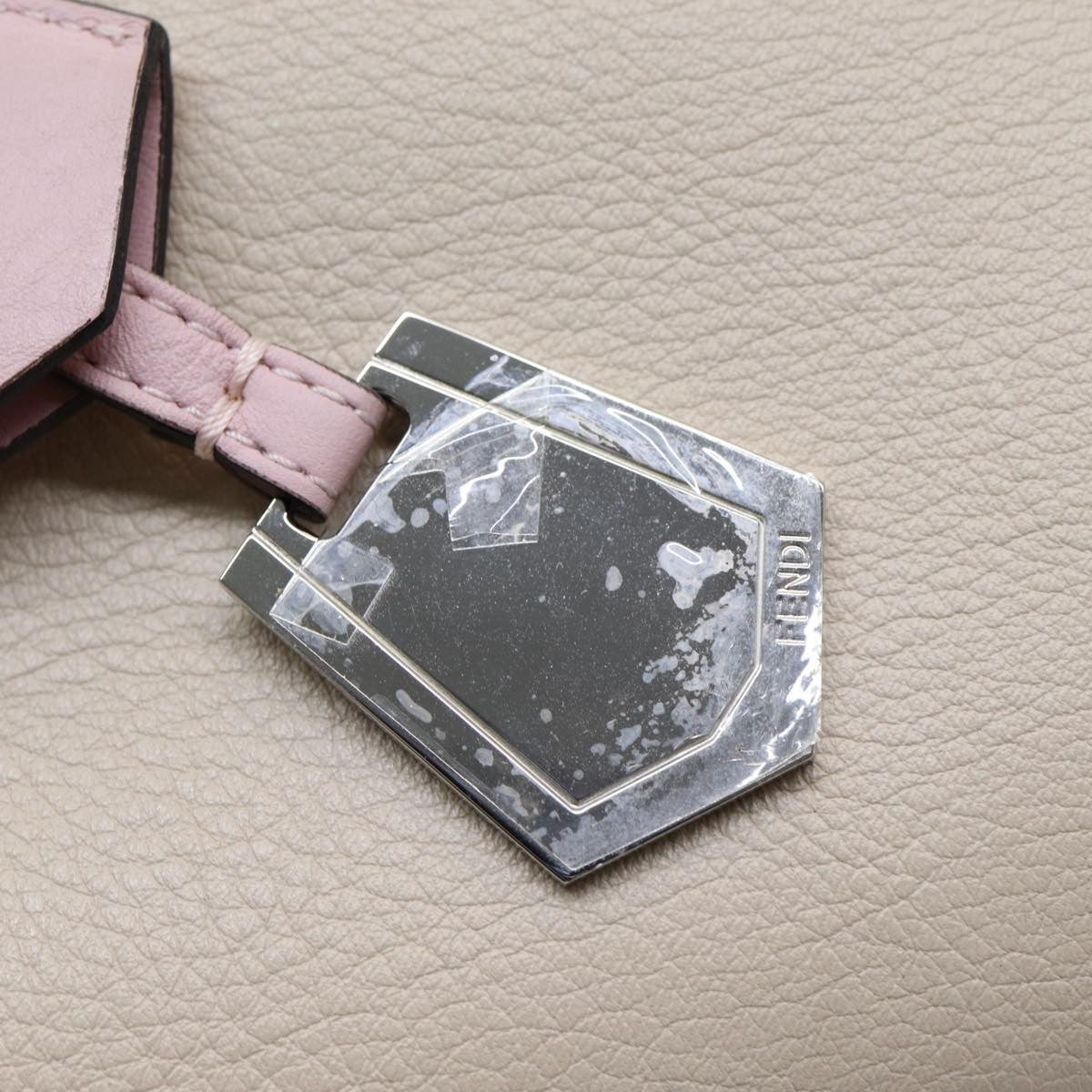 Fendi By The Way Satchel Leather, BEIGE, LEATHER, Handbag