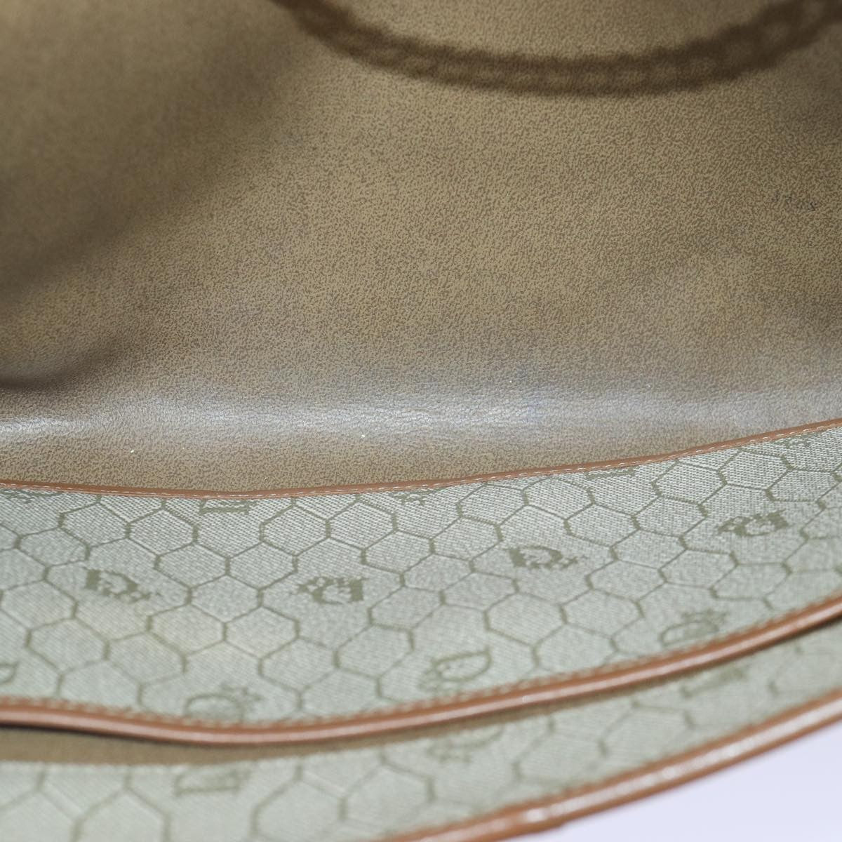 Christian Dior Vintage Honeycomb chain Canvas, BEIGE, PVC, Shoulder bag