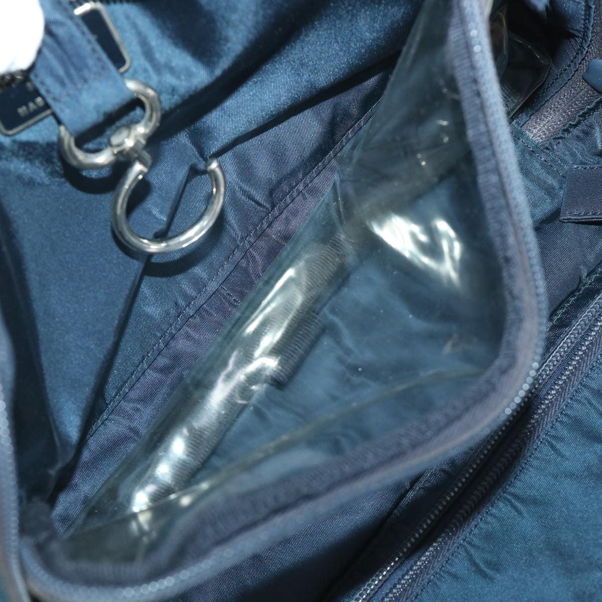 Prada Double Zip Wristlet Pouch Tessuto, NAVY, NYLON, Clutche & pouche