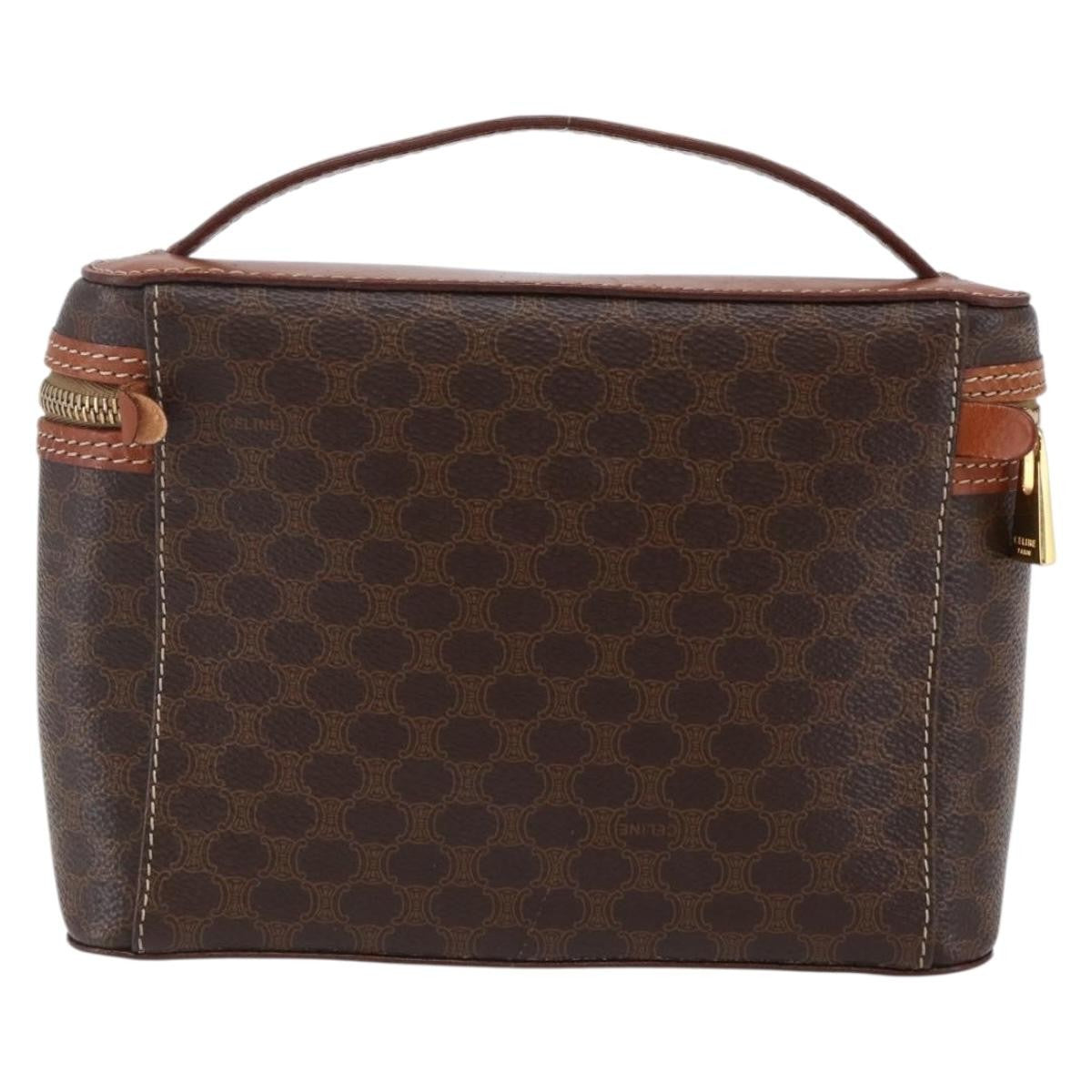 Celine Macadam Vanity Bag Canvas, BROWN, CANVAS, Travel bag