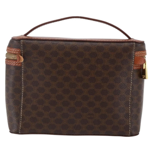 Celine Macadam Vanity Bag Canvas, BROWN, CANVAS, Travel bag