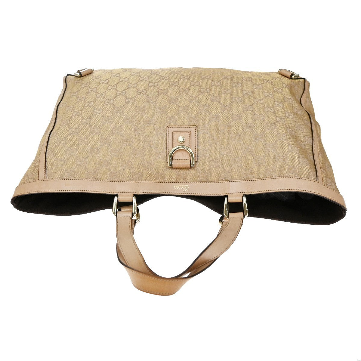 Gucci Abbey Tote GG Canvas with Leather, PINK, CANVAS, Tote bag