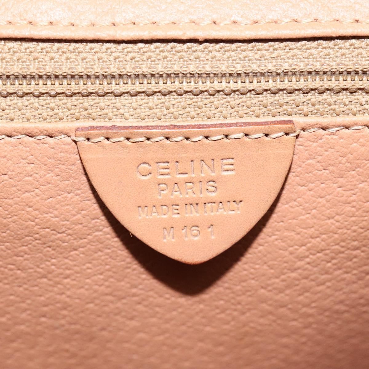 Celine Vintage Macadam Handbag Canvas and Leather, Brown, Canvas, Handbag
