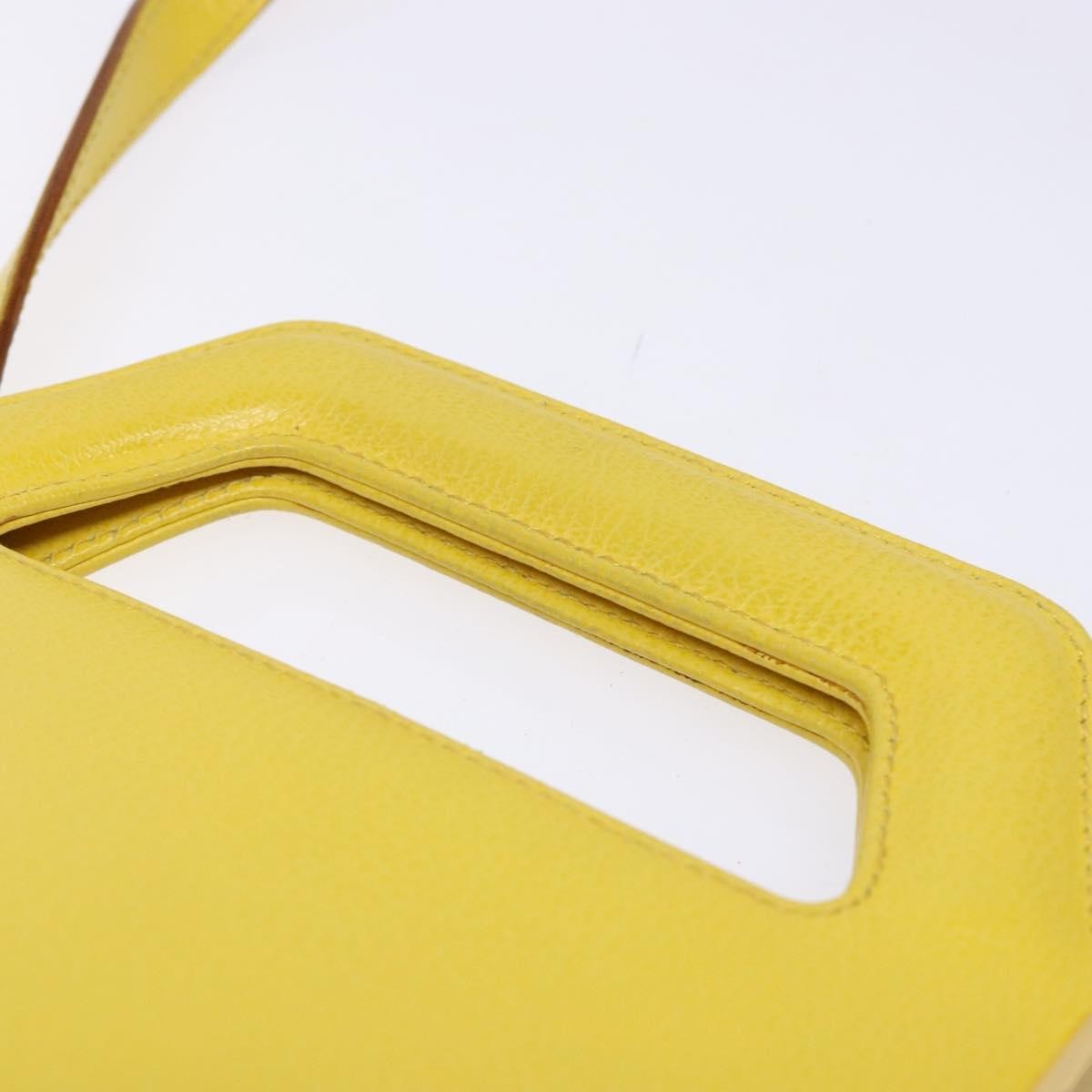 Salvatore Ferragamo Wanda Top Handle Shoulder Bag Leather, YELLOW, LEATHER, Handbag