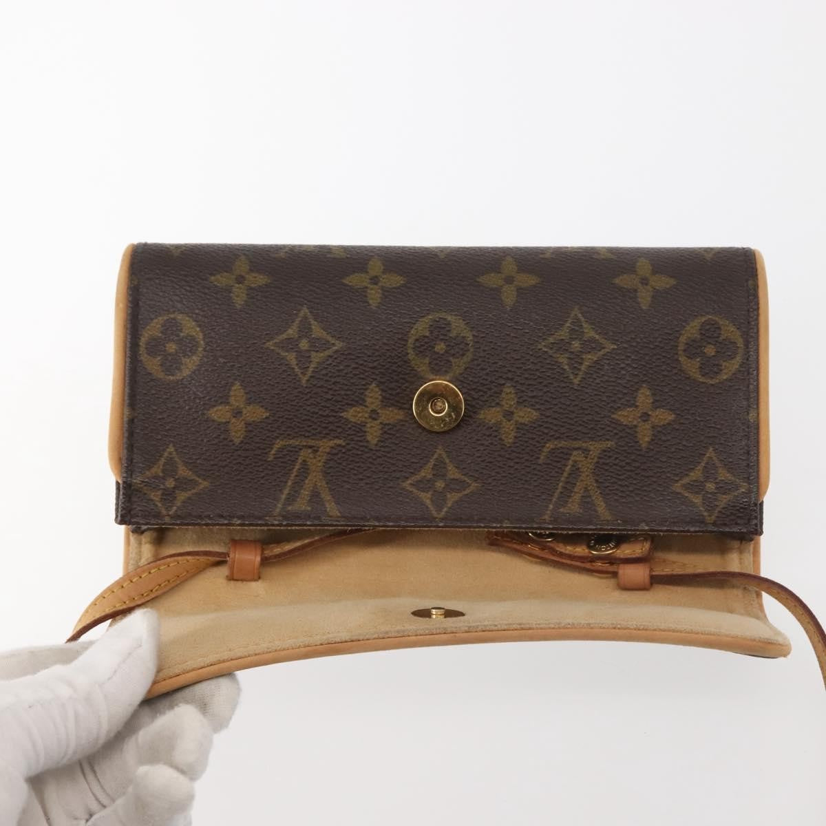 Louis Vuitton Twin Handbag Monogram Canvas, BROWN, CANVAS, Handbag