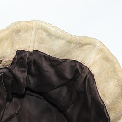 Miu Miu Coffer Convertible Satchel Leather, BEIGE, LEATHER, Handbag