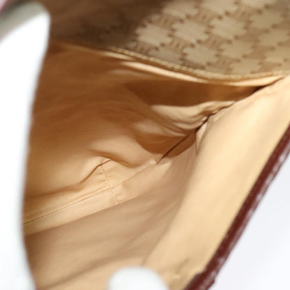 Celine Macadam Shoulder Bag PVC Leather, BEIGE, CANVAS, Shoulder bag