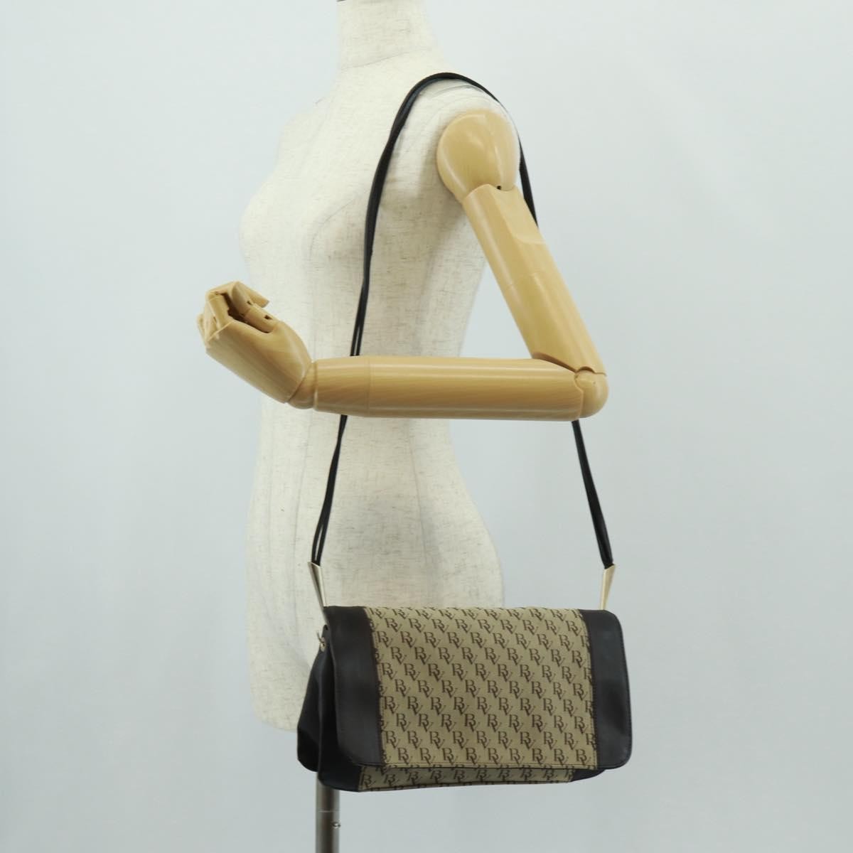 Bottega Veneta Vintage Flap Shoulder Bag Canvas, BEIGE, CANVAS, Shoulder bag