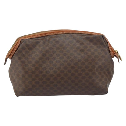 Celine C Macadam Pouch Canvas, BROWN, PVC, Clutche & pouche