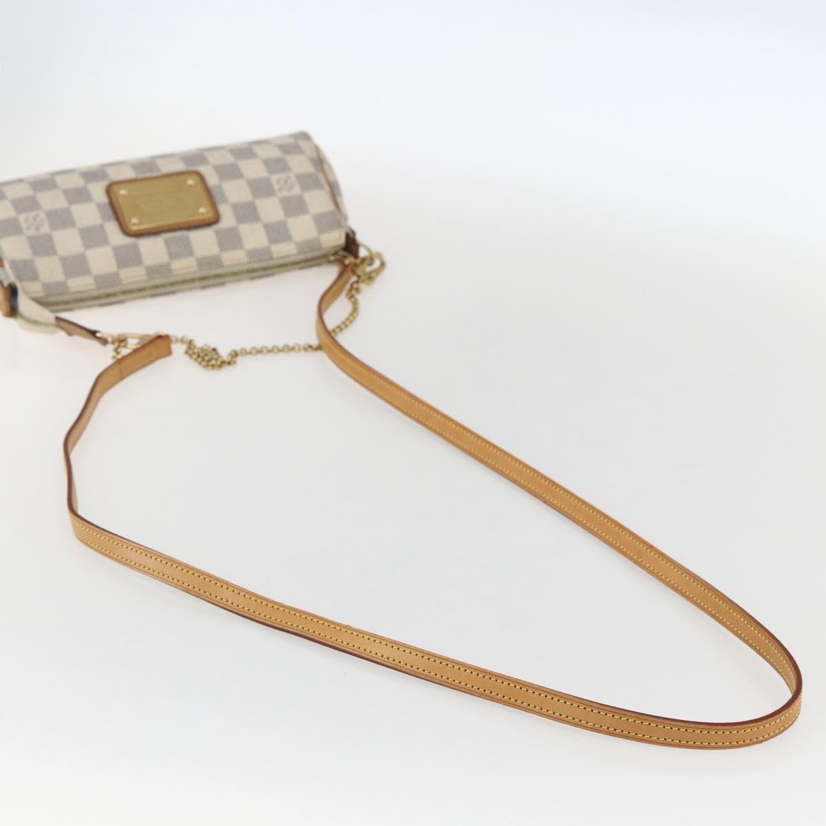Louis Vuitton Eva Handbag Damier, BEIGE, CANVAS, Clutche & pouche
