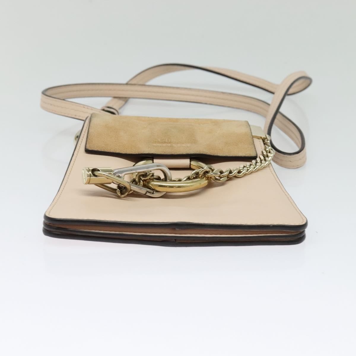 Chloe Faye Crossbody Leather and Suede, BEIGE, LEATHER, Shoulder bag